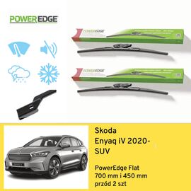 Wycieraczki przód do Skoda Enyaq iV SUV (2020-) PowerEdge Flat 