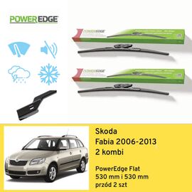 Wycieraczki przód do Skoda Fabia 2 kombi (2006-2013) PowerEdge Flat 