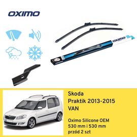 Wycieraczki OXIMO Silicone Edition OEM do Skoda Praktik 5J 05.2013-05.2015 new rear wiper (2013-2015) 530 mm i 530 mm 