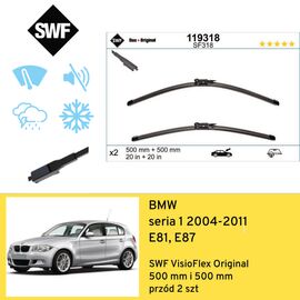 Wycieraczki przód do BMW seria 1 E81, E87 (2004-2011) SWF VisioFlex Original 