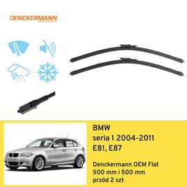 Wycieraczki przód do BMW seria 1 E81, E87 (2004-2011) Denckermann OEM Flat 