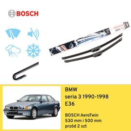 Wycieraczki przód do BMW seria 3 E36 (1990-1998) BOSCH AeroTwin 