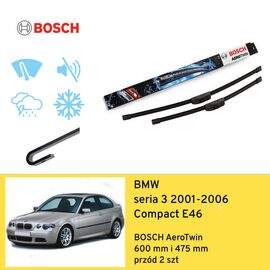 Wycieraczki przód do BMW seria 3 Compact E46 (2001-2006) BOSCH AeroTwin 