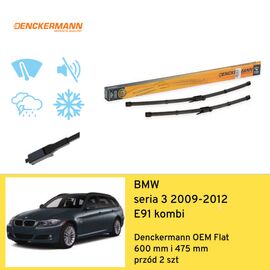 Wycieraczki przód do BMW seria 3 E91 kombi (2009-2012) Denckermann OEM Flat 