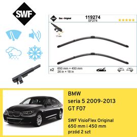 Wycieraczki przód do BMW seria 5 GT F07 (2009-2013) SWF VisioFlex Original 