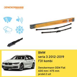 Wycieraczki przód do BMW seria 3 F31 kombi (2012-2019) Denckermann OEM Flat 