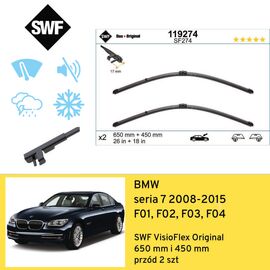 Wycieraczki przód do BMW seria 7 F01, F02, F03, F04 (2008-2015) SWF VisioFlex Original 