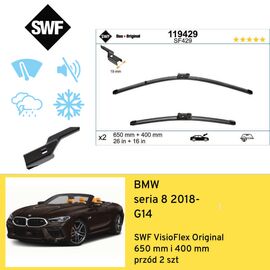 Wycieraczki przód do BMW seria 8 G14 (2018-) SWF VisioFlex Original 