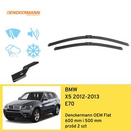 Wycieraczki przód do BMW X5 E70 (2012-2013) Denckermann OEM Flat 