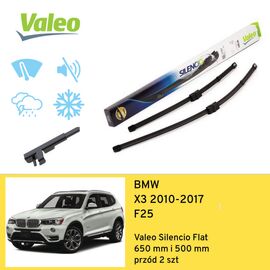 Wycieraczki przód do BMW X3 F25 (2010-2017) Valeo Silencio Flat 