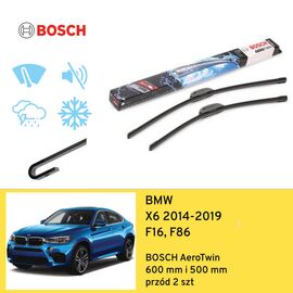 Wycieraczki przód do BMW X6 F16, F86 (2014-2019) BOSCH AeroTwin 