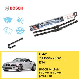 Wycieraczki przód do BMW Z3 E36 (1995-2002) BOSCH AeroTwin 