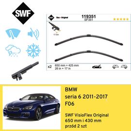 Wycieraczki przód do BMW seria 6 F06 (2011-2017) SWF VisioFlex Original 