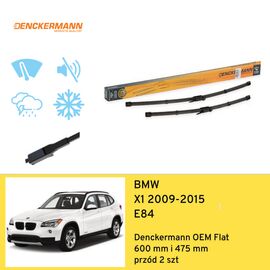 Wycieraczki przód do BMW X1 E84 (2009-2015) Denckermann OEM Flat 