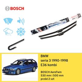Wycieraczki przód do BMW seria 3 E36 kombi (1990-1998) BOSCH AeroTwin 