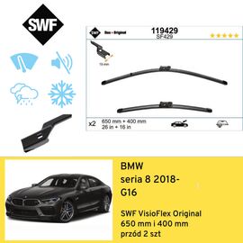 Wycieraczki przód do BMW seria 8 G16 (2018-) SWF VisioFlex Original 