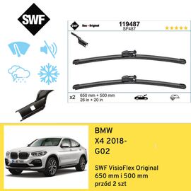 Wycieraczki przód do BMW X4 G02 (2018-) SWF VisioFlex Original 
