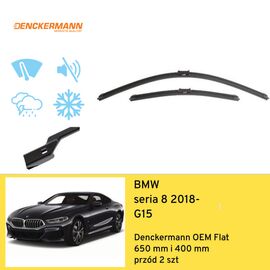 Wycieraczki przód do BMW seria 8 G15 (2018-) Denckermann OEM Flat 