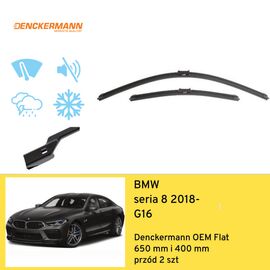 Wycieraczki przód do BMW seria 8 G16 (2018-) Denckermann OEM Flat 