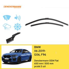 Wycieraczki przód do BMW X6 G06, F96 (2019-) Denckermann OEM Flat 