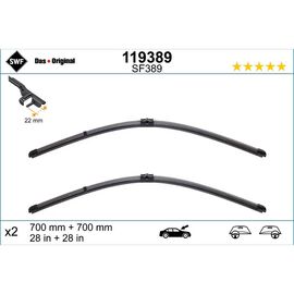 Wycieraczki SWF VisioFlex Original do Mercedes S-Class W220 03.2000-08.2005 side pin wiper arm (2000-2005) 700 mm i 700 mm 