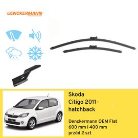 Wycieraczki przód do Skoda Citigo hatchback (2011-) Denckermann OEM Flat 