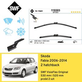 Wycieraczki przód do Skoda Fabia 2 hatchback (2006-2014) SWF VisioFlex Original 