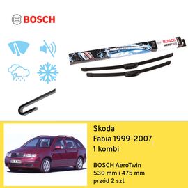 Wycieraczki przód do Skoda Fabia 1 kombi (1999-2007) BOSCH AeroTwin 