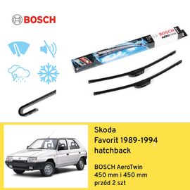 Wycieraczki przód do Skoda Favorit hatchback (1989-1994) BOSCH AeroTwin 