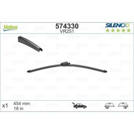 Wycieraczki VALEO Silencio Rear do VW Multivan T5 7E, 7F facelift, slim push button wiper arm, 2 rear doors (2013-2015) 454 mm 