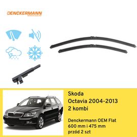 Wycieraczki przód do Skoda Octavia 2 kombi (2004-2013) Denckermann OEM Flat 