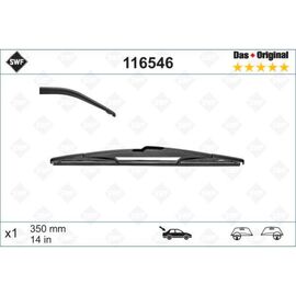 Wycieraczki SWF Rear do Citroen C4 Picasso B58 10.2006-03.2008 side pin wiper arm (2007-2008) 350 mm 