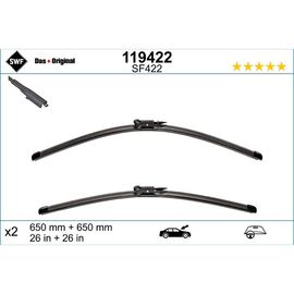 Wycieraczki SWF VisioFlex Original do SEAT Leon 2 1P1 03.2009-12.2012 plastic rear wiper (2009-2012) 650 mm i 650 mm 