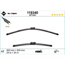 Wycieraczki SWF VisioFlex Original do VW Multivan T5 7E, 7F facelift, slim push button wiper arm, 2 rear doors (2013-2015) 600 mm i 600 mm 