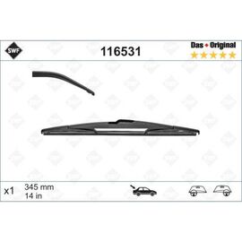 Wycieraczki SWF Rear do Subaru Forester 2 SG facelift 03.2005-11.2007 plastic rear wiper 350 mm (2005-2007) 345 mm 