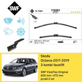 Wycieraczki przód do Skoda Octavia 3 kombi facelift (2017-2019) SWF VisioFlex Original 