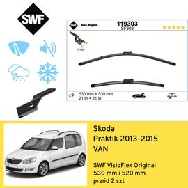 Wycieraczki przód do Skoda Roomster hatchback (2013-2015) SWF VisioFlex Original 