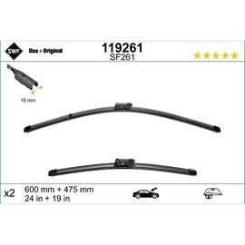 Wycieraczki SWF VisioFlex Original do VW Passat B7 07.2011-12.2014 slim push button wiper arm (2011-2014) 600 mm i 475 mm 