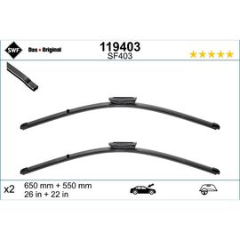Wycieraczki SWF VisioFlex Original do Renault Scenic 2 JM 12.2004-04.2009 bayonet wiper arm (2004-2009) 650 mm i 550 mm 