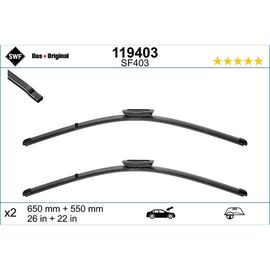 Wycieraczki SWF VisioFlex Original do Renault Grand Scenic 2 JM 12.2004-04.2009 bayonet wiper arm (2004-2009) 650 mm i 550 mm 