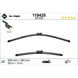 Wycieraczki SWF VisioFlex Original do Ford Fiesta 6 08, CB1, B299, B409, WT (2008-2019) 650 mm i 380 mm 