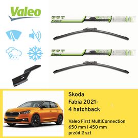 Wycieraczki przód do Skoda Fabia 4 hatchback (2021-) Valeo First MultiConnection 
