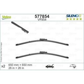 Wycieraczki VALEO Silencio Flat do SEAT Altea 5P1 03.2004-02.2009 metal rear wiper (2004-2009) 650 mm i 650 mm 