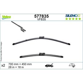 Wycieraczki płaskie VALEO Silencio Flat VF835 700 mm i 450 mm 