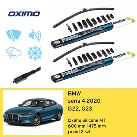 Wycieraczki przód do BMW seria 4 G22, G23 (2020-) Oximo Silicone MT 