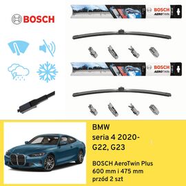 Wycieraczki przód do BMW seria 4 G22, G23 (2020-) BOSCH AeroTwin Plus 