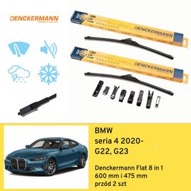 Wycieraczki przód do BMW seria 4 G22, G23 (2020-) Denckermann Flat 8 in 1 