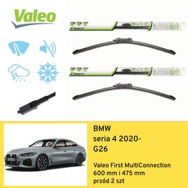 Wycieraczki przód do BMW seria 4 G26 (2020-) Valeo First MultiConnection 