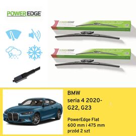 Wycieraczki przód do BMW seria 4 G22, G23 (2020-) PowerEdge Flat 