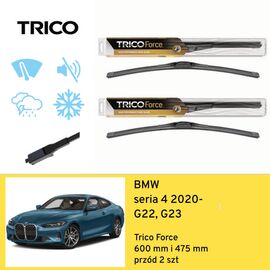 Wycieraczki przód do BMW seria 4 G22, G23 (2020-) Trico Force 